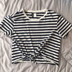 H&M Stripes Crop Top